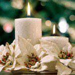 bougie-blanche-noel décoration