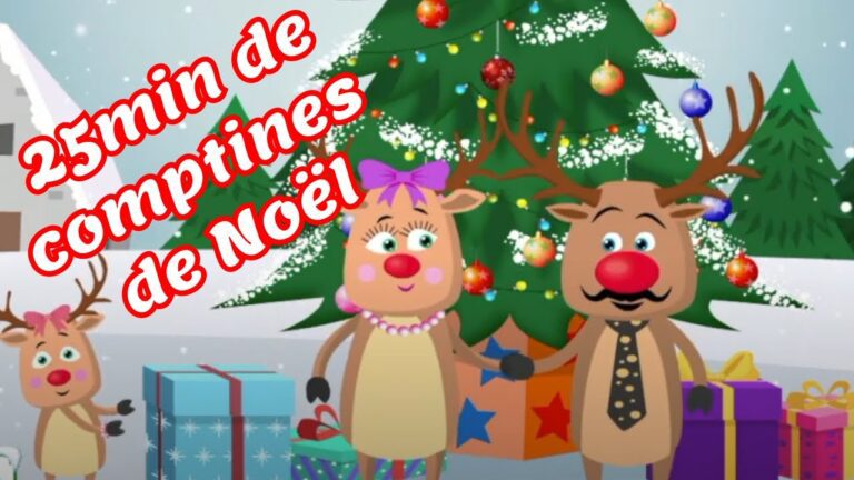 25min de comptines pour les fêtes de Noël (Trotte, trotte renne rose, En cette nuit…) – Musique de Noël