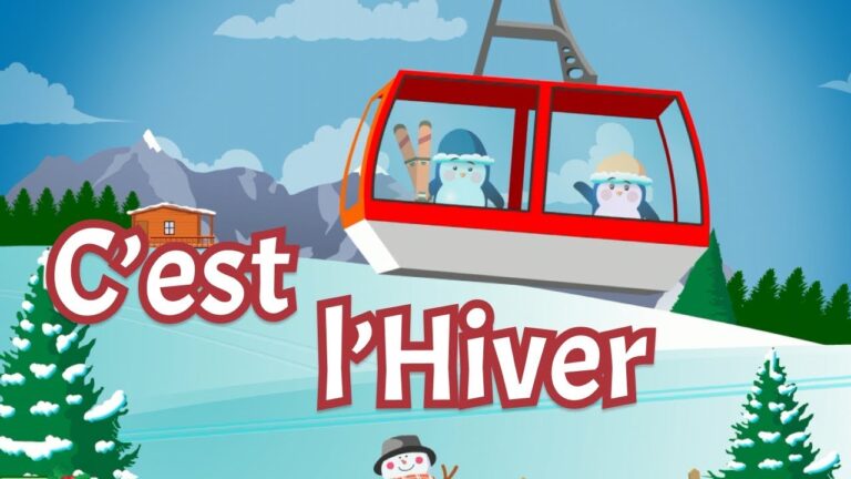 C&rsquo;est l&rsquo;hiver (Christmas song with lyrics to learn French for kids and toddlers) – Musique de Noël