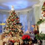 Sapin et cadeaux dans un salon - Résolution: 1680×1018 pixels