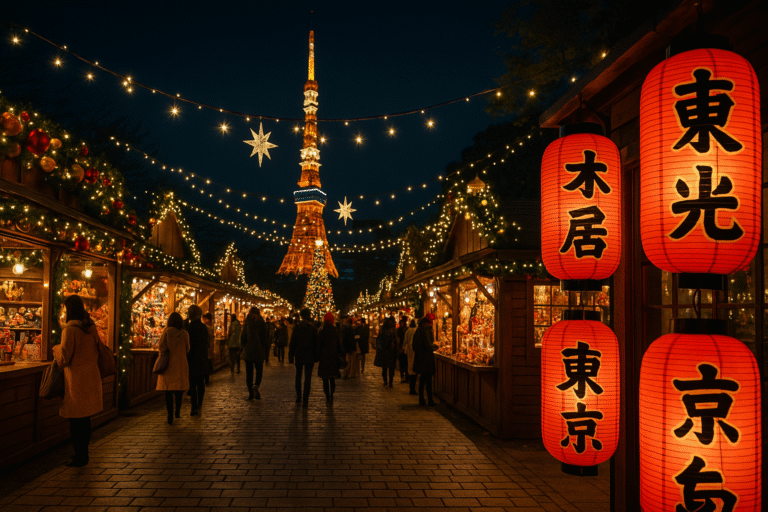 marché et fête de Noël à Tokyo